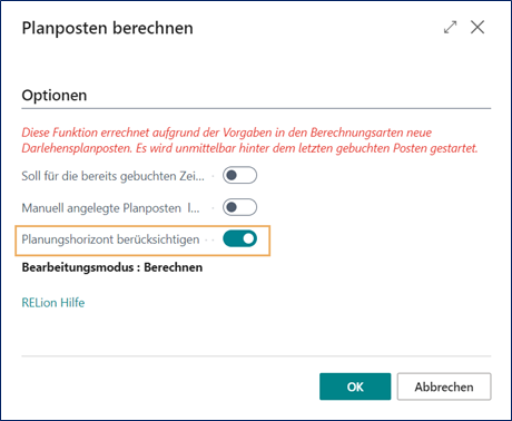 Planposten berechnen