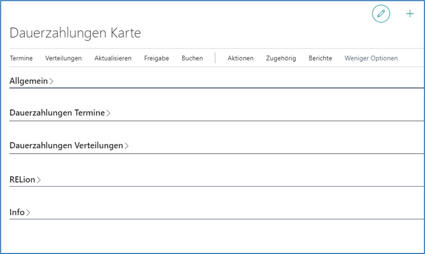 Dauerzahlung Karte