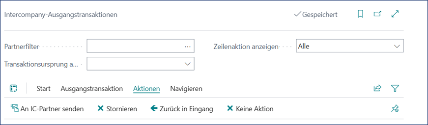 Ausgangstransaktion