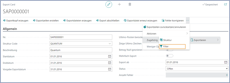Export Karte