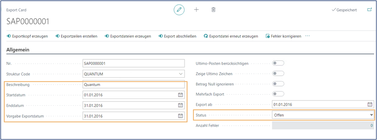 Export Card