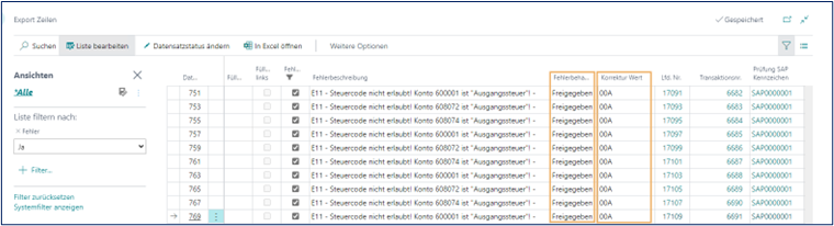 Fehlerbehandlung