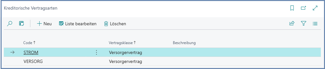 Vertragsarten