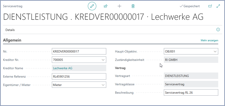 Servicevertrag