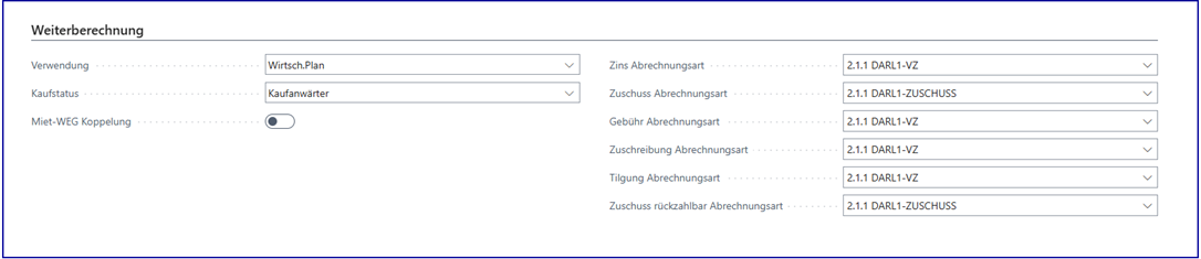 Weiterberechnung