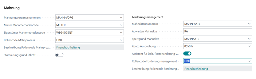 ZV Einrichtung