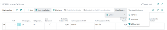 Mahnstufen