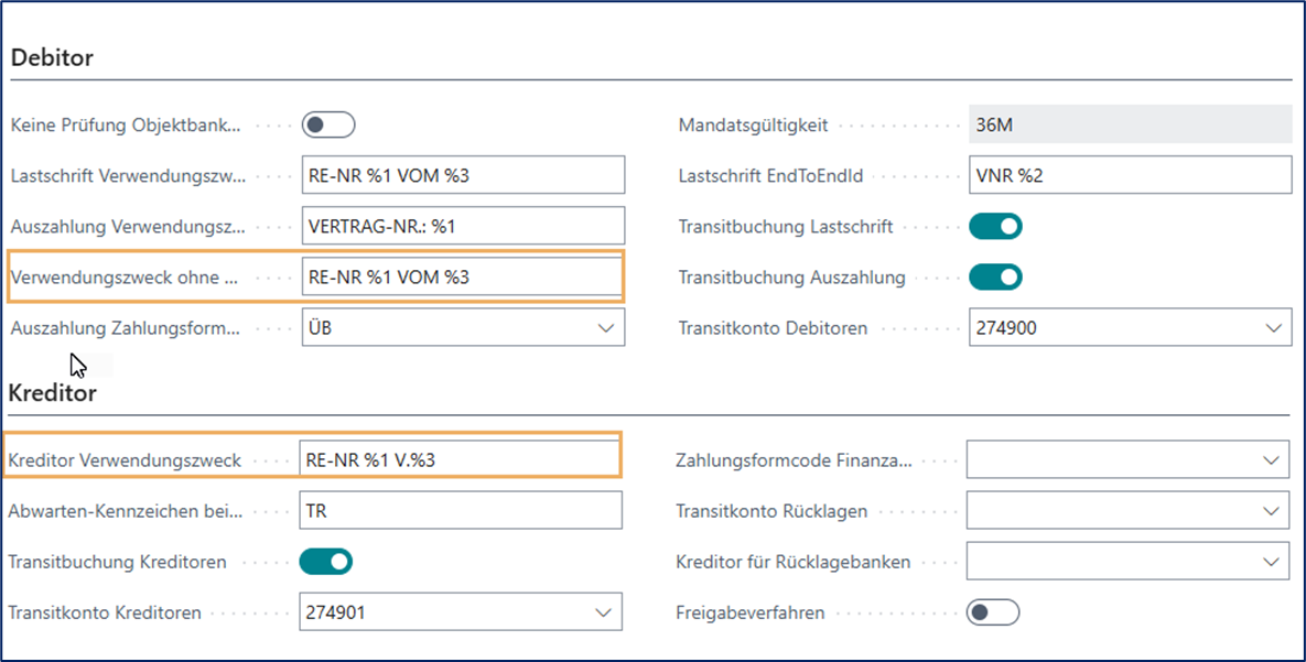 Zahlungsverkehr Einrichtung