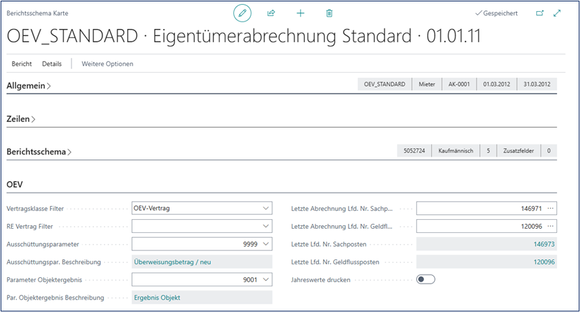 Ausschüttungsparameter