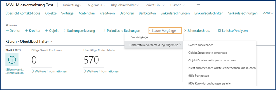 Steuer Vorgänge