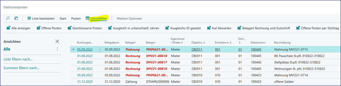 Schnellfilter