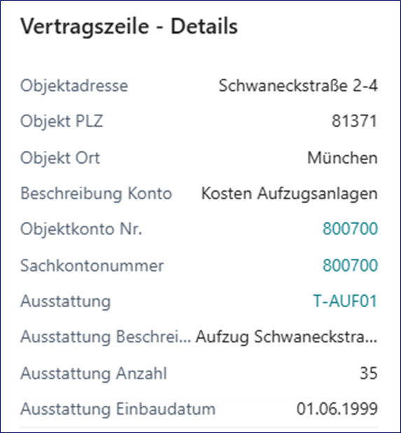 Vertragszeile