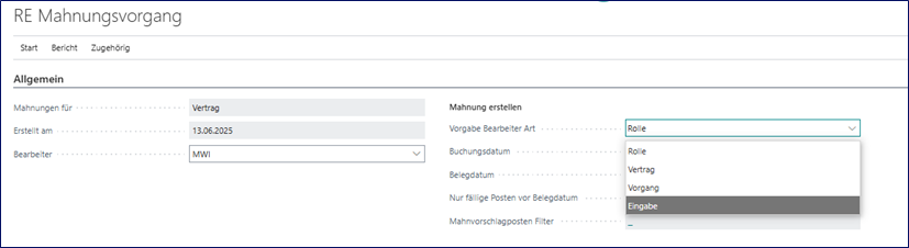 Mahnungsvorgang