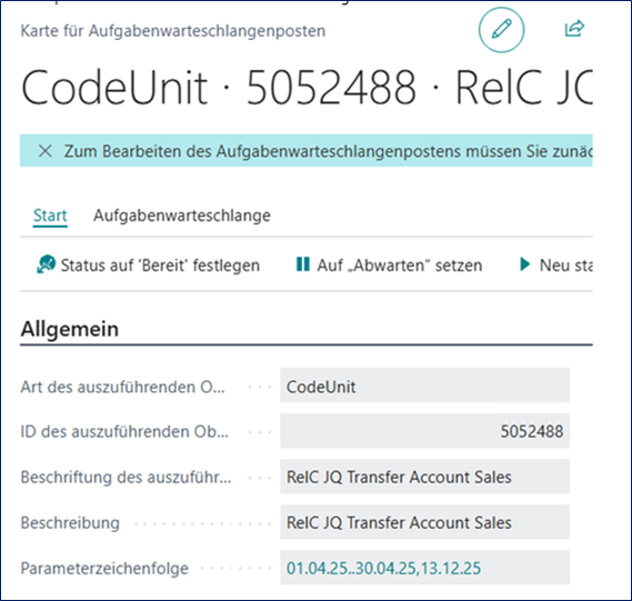 Parameterzeichenfolge